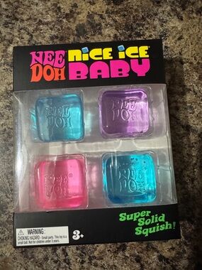 NEE DOH Nice Ice Baby Super Solid Squish! Colorful Ice Cube Squishies